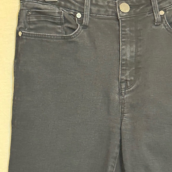 B-249 Seven7 Midnight Black Mid Rise Skinny Cropped Denim‎ Jeans Size 12 - Picture 5 of 16